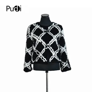 

CR073 genuine rabbit fur coat real fur knitted knit jacket women winter warm plus size customized fur out wear