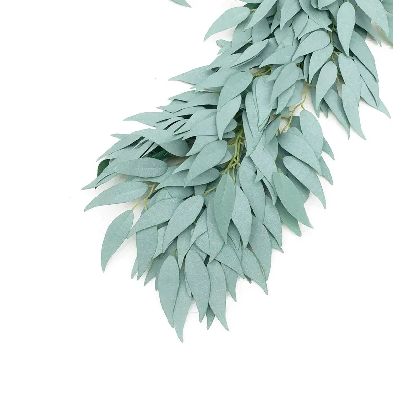 6.6ft искусственная зелень гирлянда искусственный шелк листья ивы лозы венок свадьба