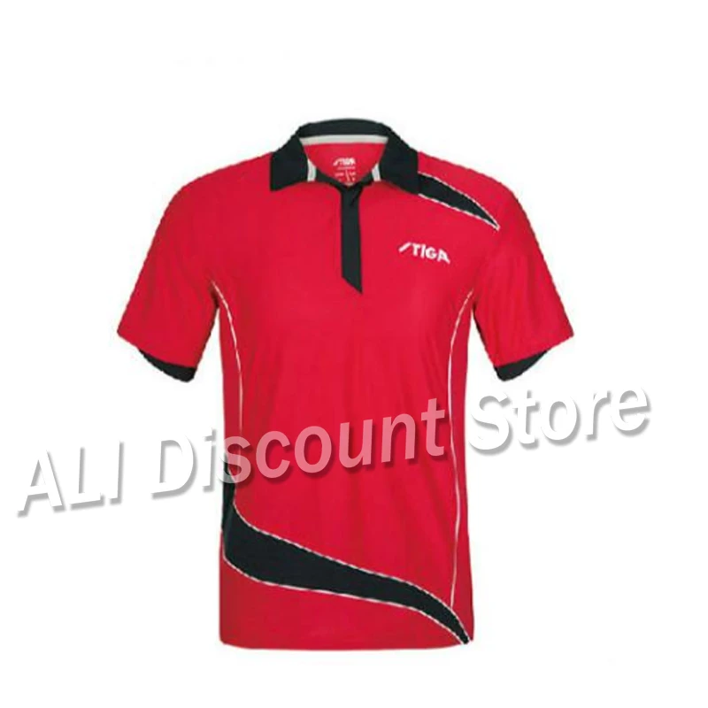 Оригинальная одежда Stiga для настольного тенниса, спортивная одежда, быстросохнущая Мужская рубашка с коротким рукавом для пинг-понга, женский спортивный трикотаж 75121/75141