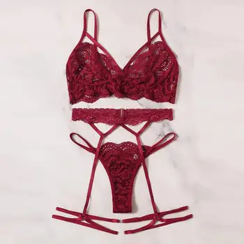 

Fashion 2020 New sexy Women Plus Size Vest Crop Wireless Bra Lingerie Sexy V-Neck ladies Wire Free Padded Underwear suits 50**