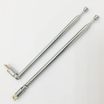 

2pcs Stainless Steel Durable 4 Section Telescopic DIY Parts Replacement Stretch Radio AM/FM TV Antenna Instrument Universal Car