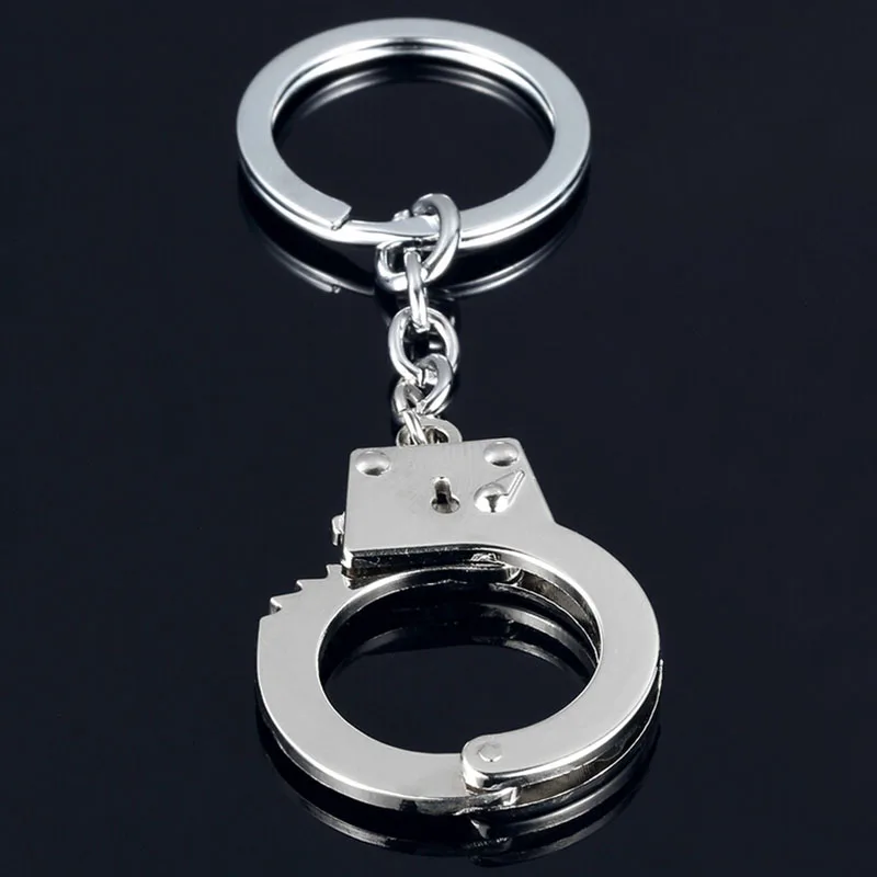 Модный креативный полицейский человек брелок наручники Подвески Подвеска автомобильный брелок для ключей сумка брелок для ключей