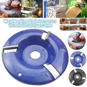 

Three Teeth Woodworking Turbo Tea Tray 10mm Bore Digging Wood Carving Disc Tool Tridentate Arc Milling Cutter JDH99