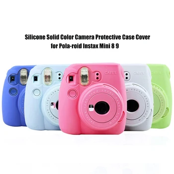 

Portable Silicone Solid Color Camera lightweight Protective Case Cover for Pola-roid Instax Mini 8 9 Phone mini camera case