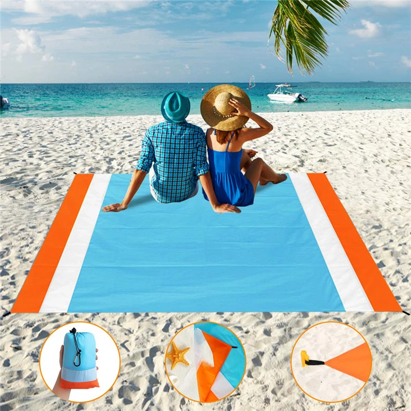 78.7x78.7 Outdoor Camping Beach Blanket Mat Waterproof Sand Free Beach Mat Blanket Great for Beach,Camping Picnic Blanket XL Picnic
