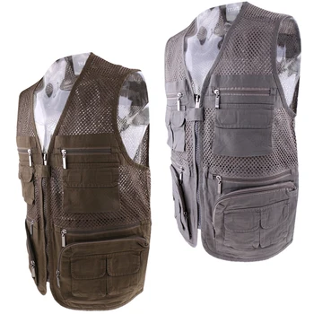 

Fly Fishing Vest Multi Pockets Travel Photography Vest Outdoor Sports Hunting Breathable Waistcoat