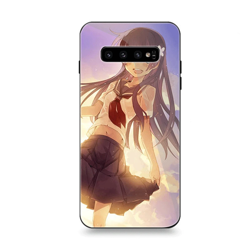 Чехол стекло для samsung A10 A20 A30 A40 A50 A60 A70 S7 Edge S8 Plus Note 8 9 S10 Обложка Saten Ruiko A определенная научная