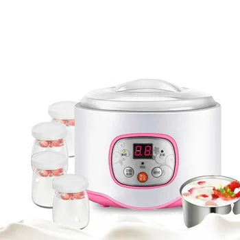 

Multifunctional Electric Yogurt Maker Timing Natto Rice Wine Machine Automatic Yoghurt Fermenter With 4 Leben Glass Cups EU