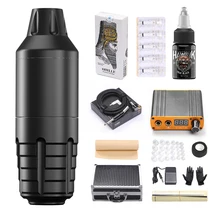 Полный комплект татуировок, тату-машинки, пистолет, черные чернила, тату, электропитание, инструменты для боди-арта, ручки, Перманентный макияж, тату, Machien набор