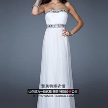 robe de soiree новая мода vestido de festa Хрустальное длинное шифоновое белое платье в пол платье для выпускного вечера