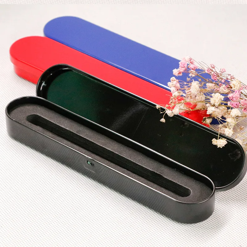 

Currently Available Rectangular Iron Box Metal Black And White with Pattern Red Blue Tinplate Color Pencil Case Acne Packaging d