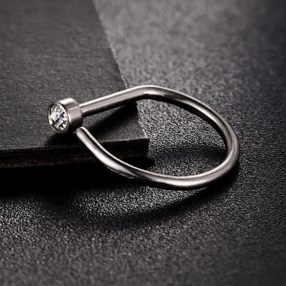 G23titan Minimalist Stud Earrings Nose Studs Eyebrow Studs Basic Fake Piercing Titanium Nose Hoop Septum Rings Body Jewelry - Image 4