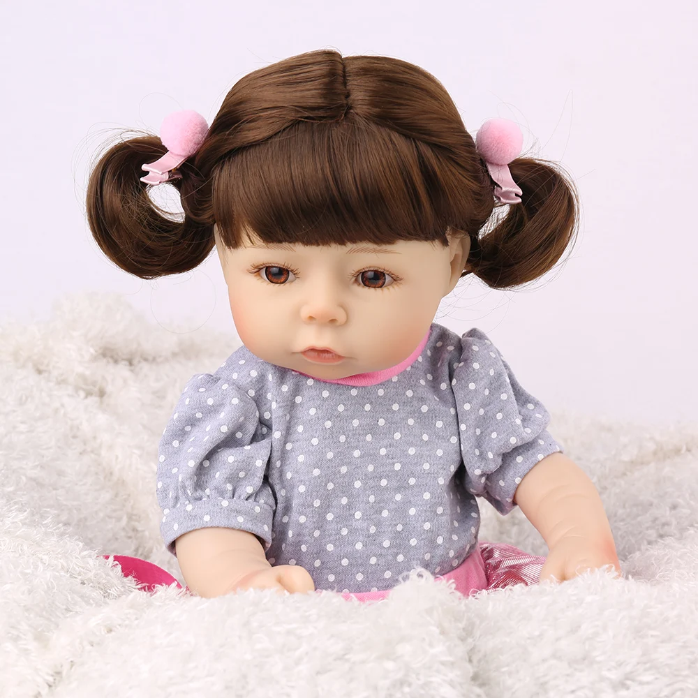 45cm 3 4 De Silicone Tranca Penteado Bebe Recem Nascido Boneca Bonito Macio Menina Bebe Reborn Bebes Brinquedo Do Bebe Falso Modelo Criancas Boneca Simulacao G Bonecas Aliexpress