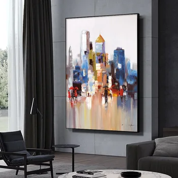 

NORDIC Watercolor Building Posters On Wall Art Abstract Prints and Painting Decoration Pictures For Livling Room Home Decor