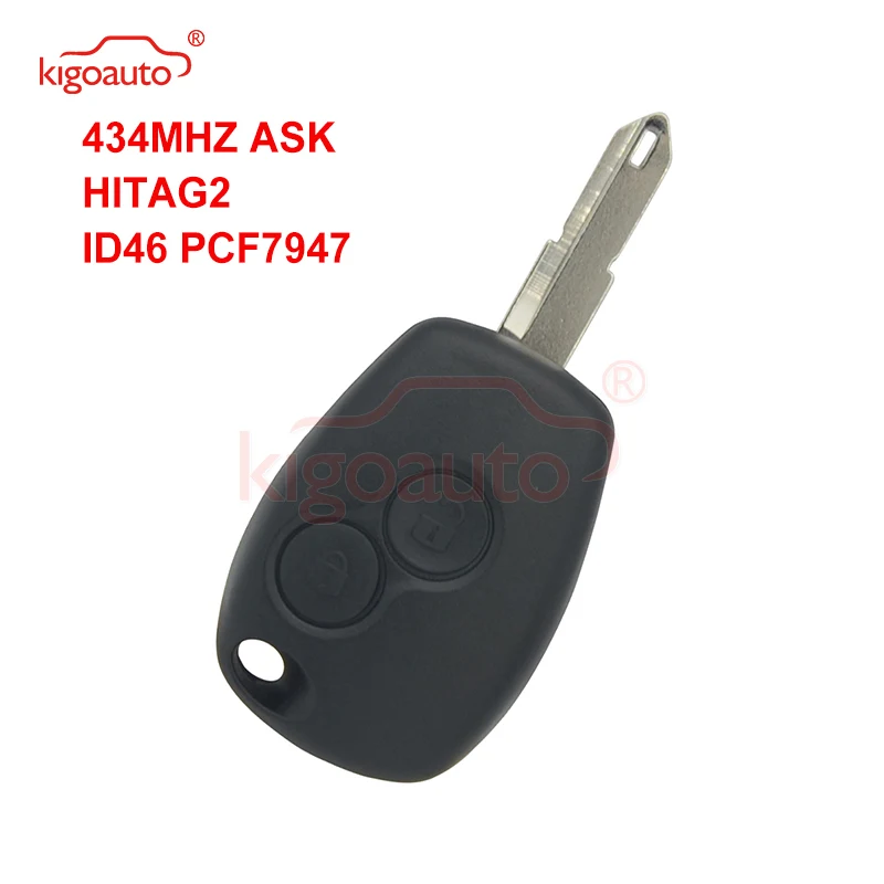 

Kigoauto Remote key 434Mhz NE73 PCF7947 for Renault Kangoo 2 button