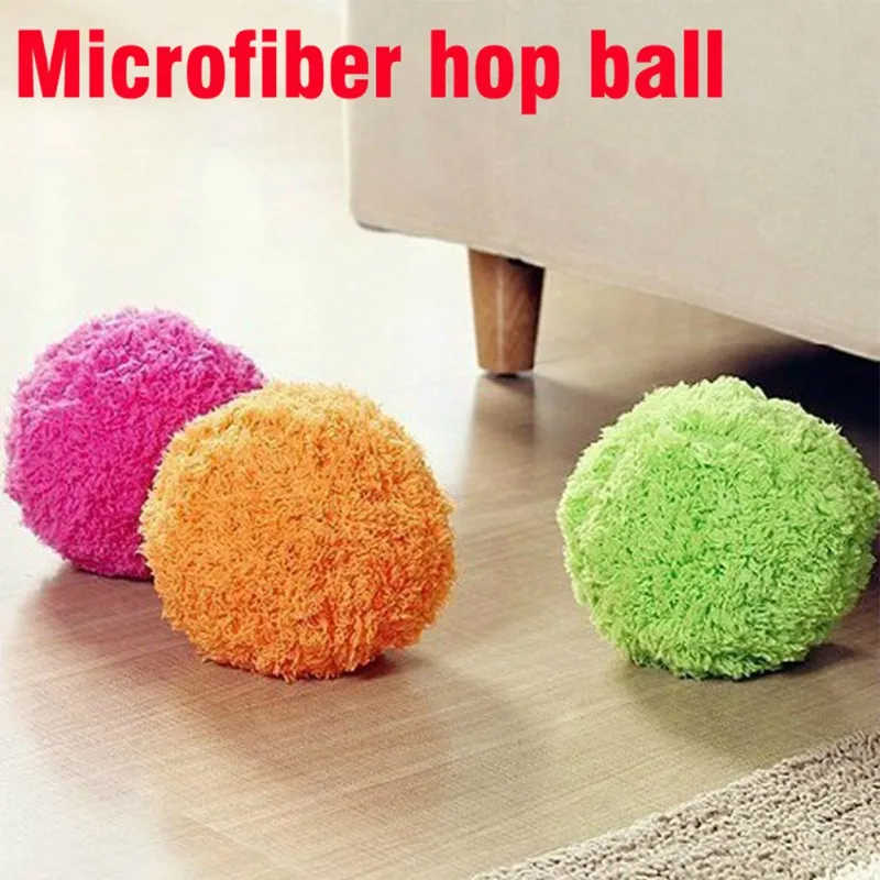 

Pet Toy Microfiber Hop Ball For Dog Cat Pet Cat Automatic Vacuum Floor Cleaner Sweeping Plush Dust Removal Toy (with 4 Fur Cover