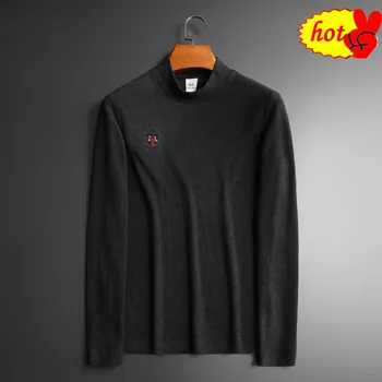 

Handmade Men Shoulder Leather Weave Design Autumn And Winter Fashion New Men's Round Neck Pullover Sweater