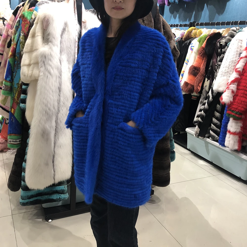 Real mink fur coat women winter Luxurious High-quality oversize new fashion style coat