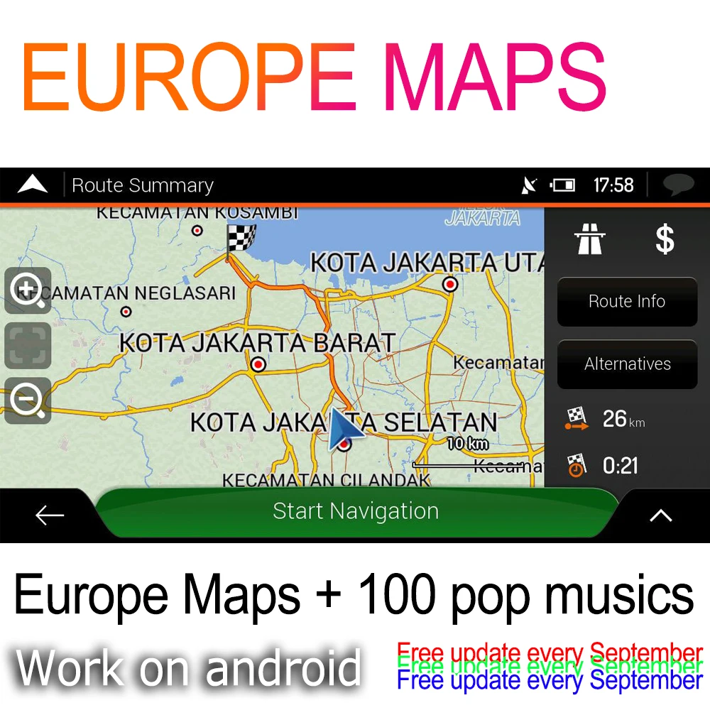 SD карта автомобиля Android gps навигационная карта для Европы, Франции, России, Германии, Великобритании, Нидерландов, Италии, Дания