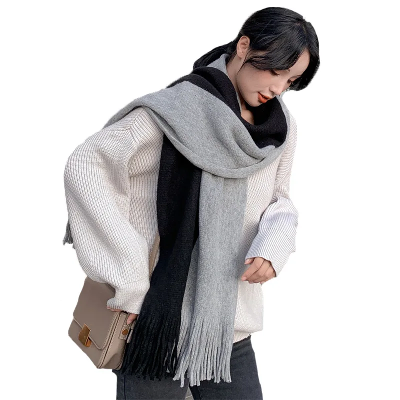 

2020 autumn and winter new couple Korean version of wool knitting wild men and women thickened tide student winter bib scarf
