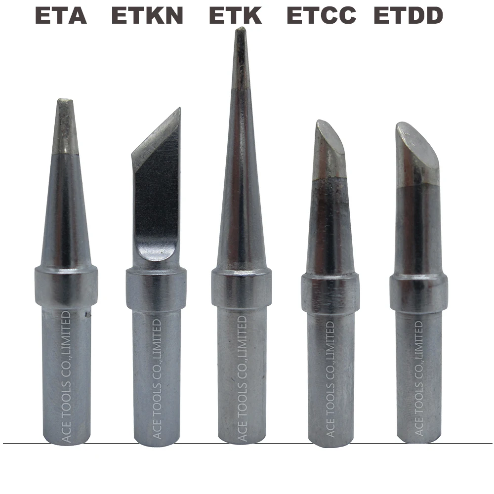 

5 PCS ET Series Soldering Tips Iron Replace Fit WELLER WES51 WES50 WESD51 WE1010NA WE1010EU PES51 PES50 LR21 LR20 Welding Bit