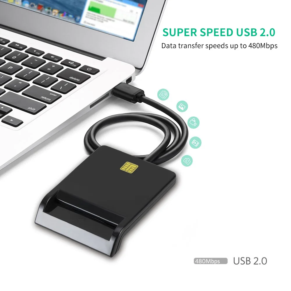 Для ПК компьютера ноутбука аксессуары USB 2 0 считыватель смарт карт CAC ID банк Sim