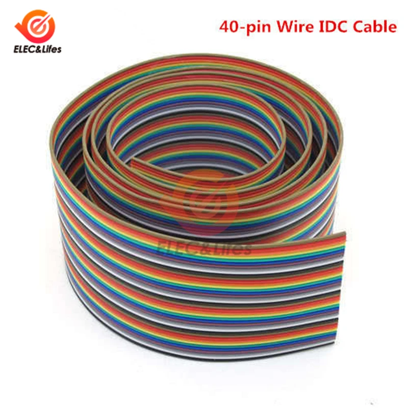 Cable Cinta Plano Arcoíris 9 Pines, Paso 1.27mm, Longitud 9 Metros, Para Proyectos Electrónicos DIY