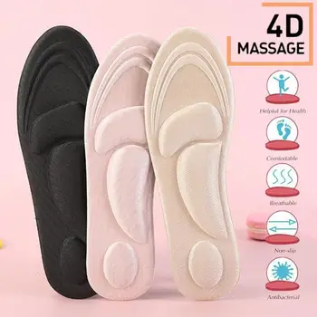 激安 4Dスポンジ1ペアソフトインソール疼痛緩和アーチサポート足ケア冬切断足靴パッドスポーツ靴暖かい可能ファイルoutd G2J4
