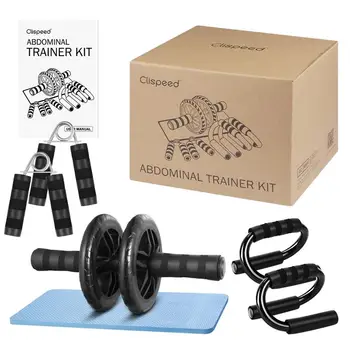 

Ab Roller Kit Abdominal AB Wheel Roller With Push-Up Bars Hand Grippers Knee Pad Perfect Abdominal Core Carver Fitness For Abs