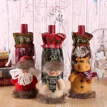 Крупнейший поставщик Рождественские Санта Снеговик крышка бутылки вина Рождественский орнамент стол вечерние украшения подарок
