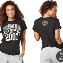 Летние женские топы унисекс, быстросохнущая Спортивная футболка для бега, Мужская футболка, Женская хлопковая одежда, топы унисекс, футболки T236 черного цвета