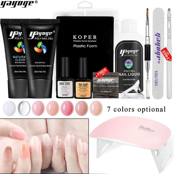 

Yayoge Nail Polish Set 12 Pcs Poly Gel Nail Kit Nail Art Professional Gel Nail Polish Set With UV Lamp Ship Within 3 Days