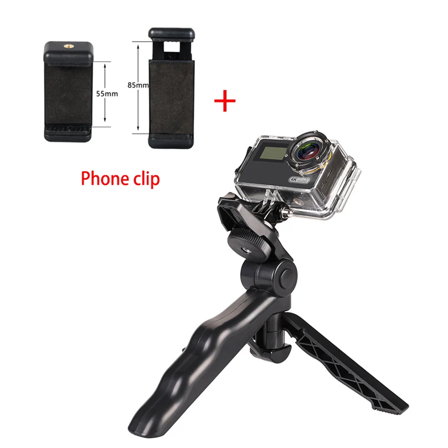 

Universal Mini Tripod 75" Rotation Desktop & Handle Stabilizer For Mobile Phone Camera With Cell Phone Holder Tripods Stand