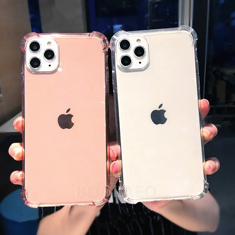 Роскошный противоударный силиконовый чехол для телефона для iPhone X 11 XR XS Max 8 7 Plus 6 6S Plus чехол мягкая прозрачная защитная задняя крышка