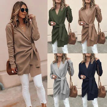 

Wontive Women Autumn Winter Long Overcoat Outwear Coat Loose Plus Size Cardigans Long Sleeve Casual Woollen Outfit