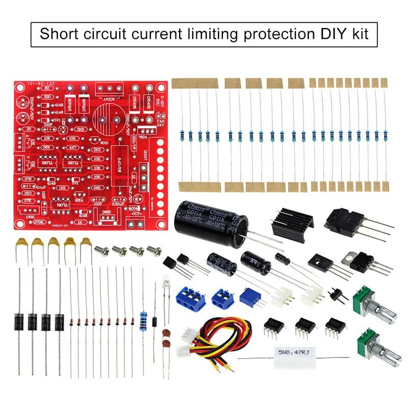 

Adjustable Regulated Power Supply Kit DIY Short Circuit Current Limiting DC0-30V 2mA-3A SEP99