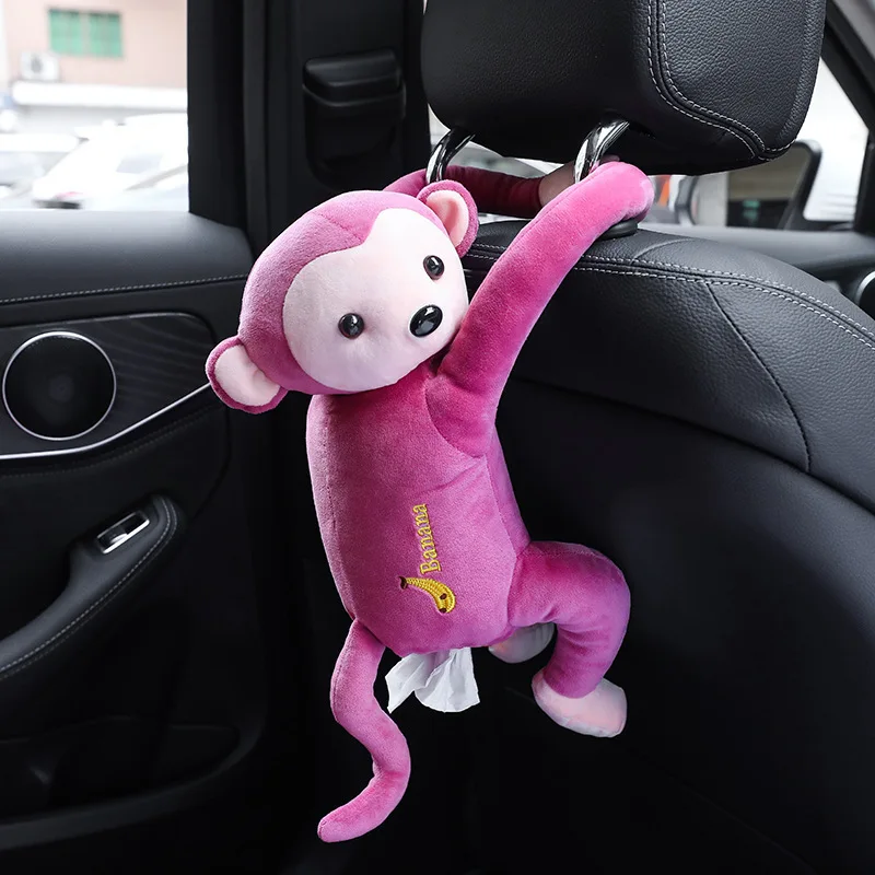 

Universal Cartoon Monkey Car Armrest Box Tissue Box Creative Cartoon Cute Tissue Box Car Interior Products Accessories