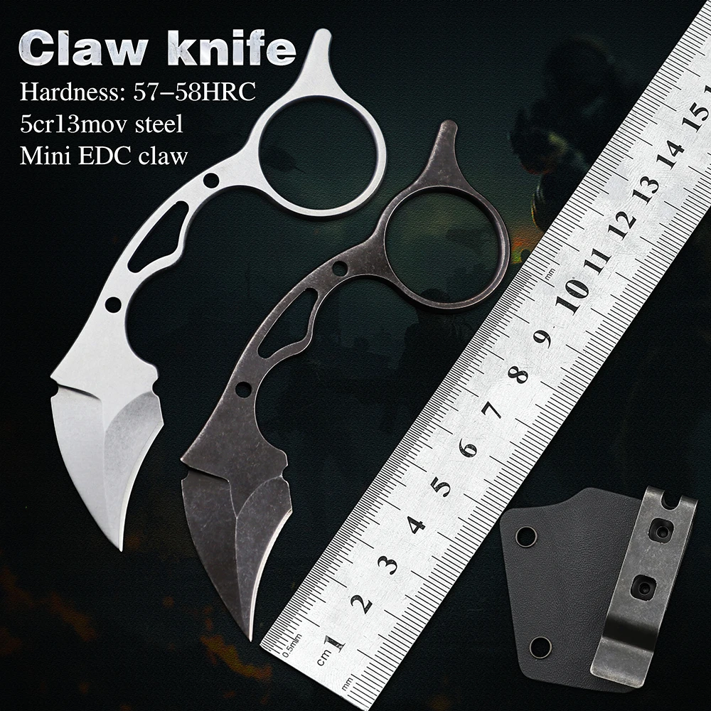 

Ant claw knife CSGO tactical karambit knives 5cr13mov fixed blade knifes EDC tools for outdoor camping survival straight knive