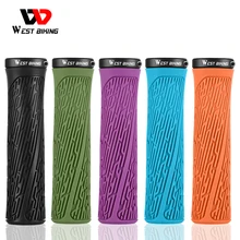 

WEST BIKING Bicycle Grips Soft Rubber MTB Road Bike Grips Shockproof Anti-Slip Handlebar Cover Ergonomic Cycling Handlebar