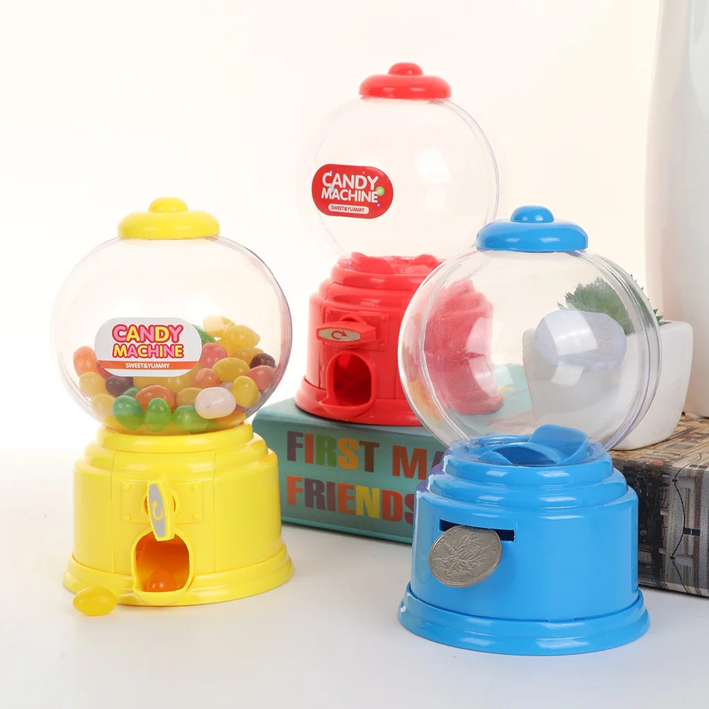 

Mini Candy Machine Bubble Dispenser Coin Bank Kids Play House Toys Cute Sweets Save Money Toys Birthday New Year Gift