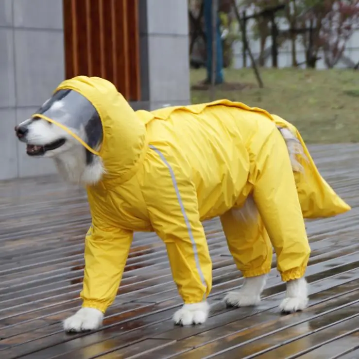 8xl 12xl Pet Raincoat Four Feet Tail 