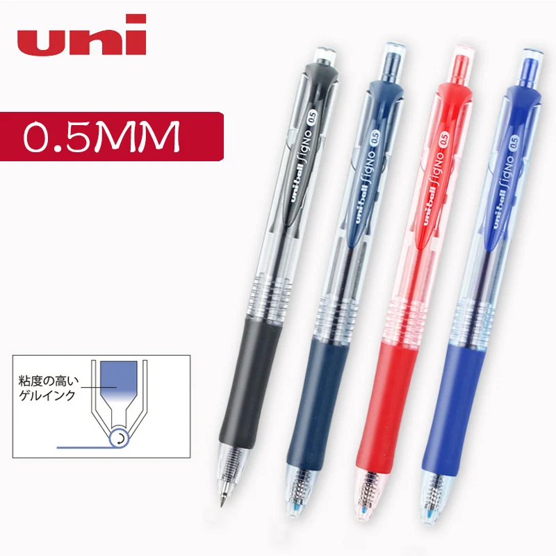 0 5 мм 6 шт./лот Mitsubishi Uniball UMN 152 Signo гелевая ручка черный/синий/красный/синий черный
