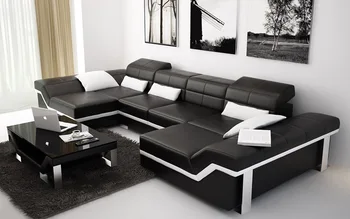 

Top Quality Living Room Furnitures Leather U Shape Sofa