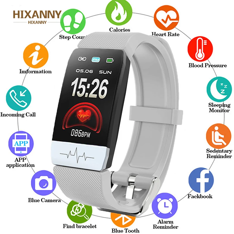 

2019 Smart Watch Q1S ECG+PPG Waterproof Bluetooth Fitness Watch Call Reminder Alarm Clock Smartwatch for Running Climbing