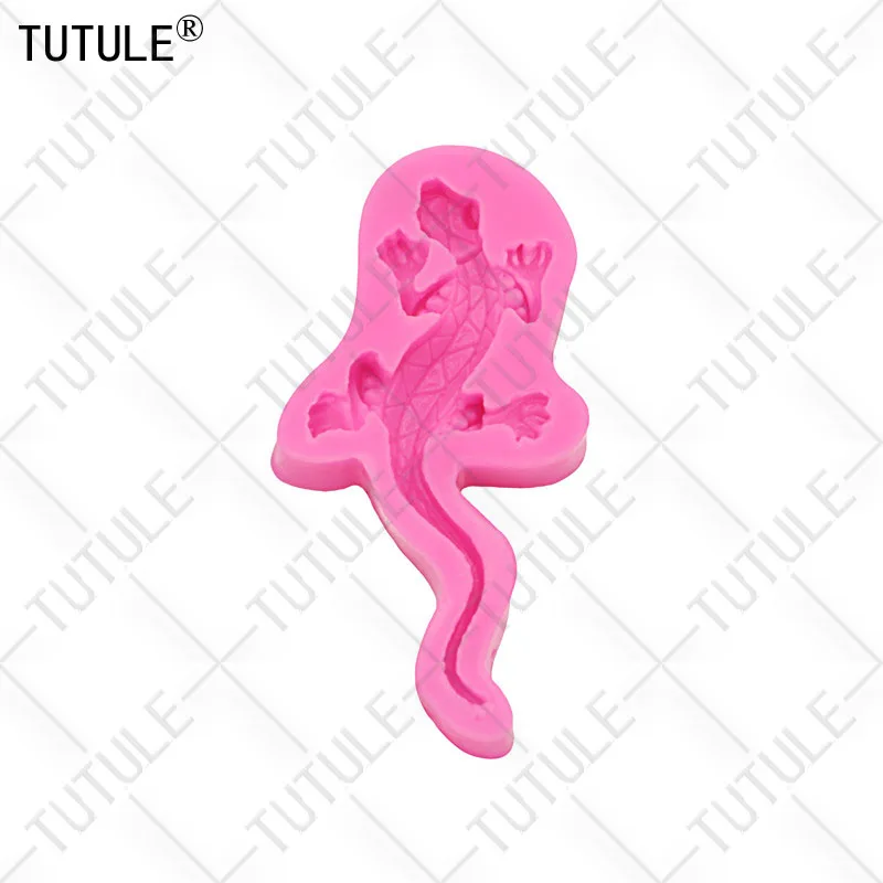 Gadgets - gecko Eidechse Flexible Silikon Form Polymer Tone, Lebensmittel Sicher, Fondant, Schokolade, Zucker Kunst, candy, Gum Paste-Form – Detail 5