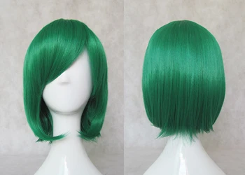 

Macross Frontier Ranka Lee Cosplay Wigs High-temperature Fiber Synthetic Hair Green Short Hair With free wig cap