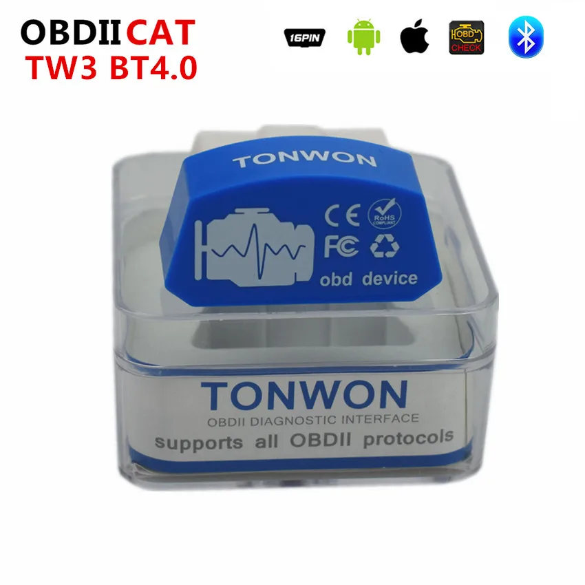 Tonwon 3 OBD2 сканер кодов Bluetooth/WiFi доступный obd Автомобильный диагностический