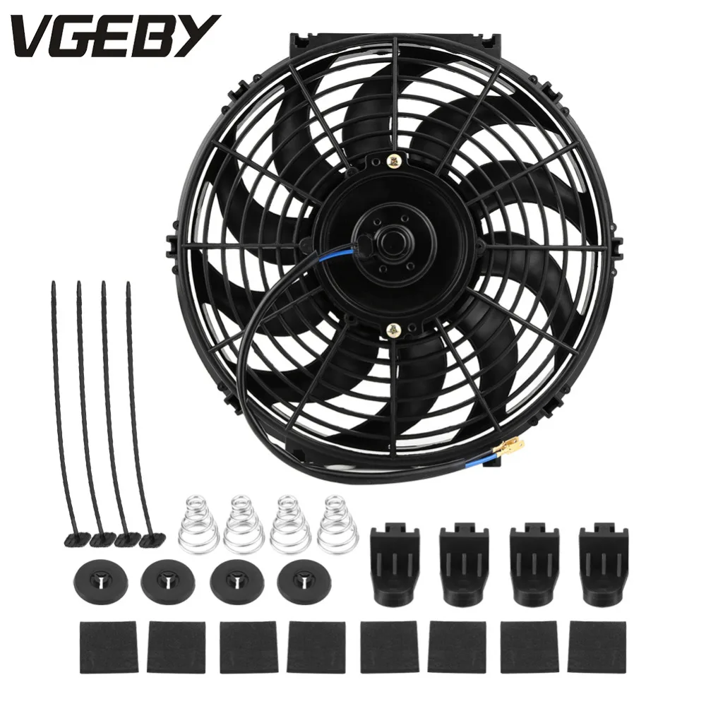 UNIVERSAL SLIM 7/" PULL// PUSH RADIATOR ENGINE BAY COOLING FAN MOUNTING KIT BLUE