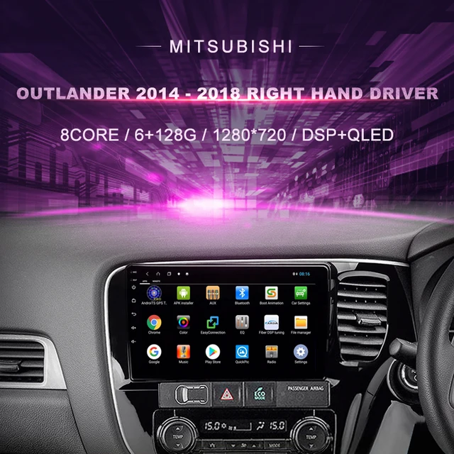 $159 Car DVD GPS Navigation For Mitsubishi Outlander 2014 - 2018 Car Radio Multimedia Video Player Navigation GPS Android 10.0
