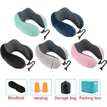 

Memory Foam Travel Pillow Neck Pillow U Shaped Soft Head Car Flight Office Rest Support Airplane Travel Pillow 5 Colors